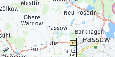 Google Map of Passow bei Lübz