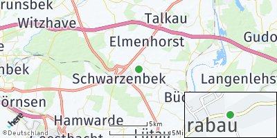 Google Map of Grabau bei Schwarzenbek