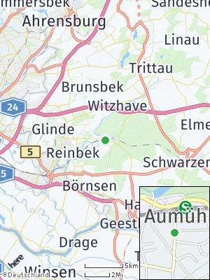 Here Map of Aumühle bei Hamburg