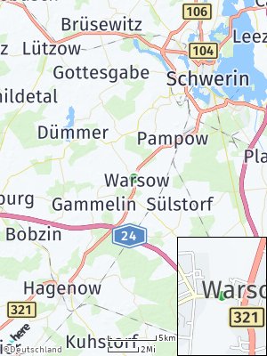 Here Map of Warsow bei Schwerin