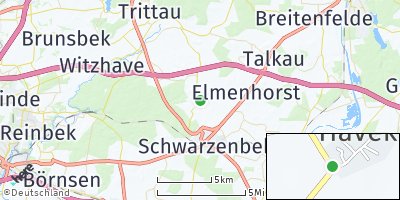 Google Map of Havekost bei Schwarzenbek