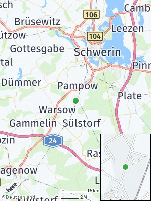 Here Map of Holthusen bei Schwerin