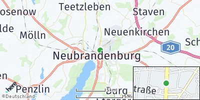 Google Map of Neubrandenburg