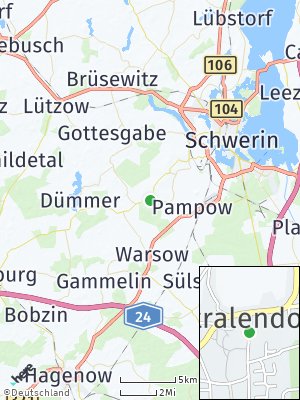 Here Map of Stralendorf bei Schwerin