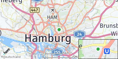 Google Map of Barmbek-Süd