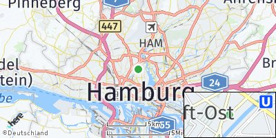 Google Map of Hoheluft-Ost