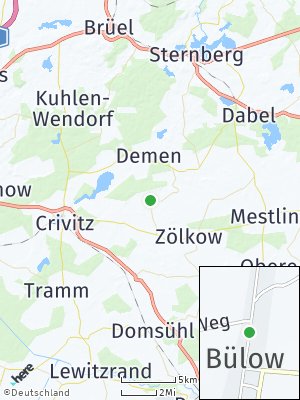 Here Map of Bülow bei Schwerin