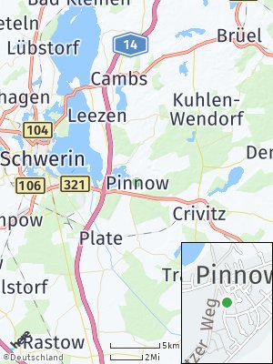 Here Map of Pinnow bei Schwerin