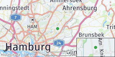 Google Map of Farmsen-Berne