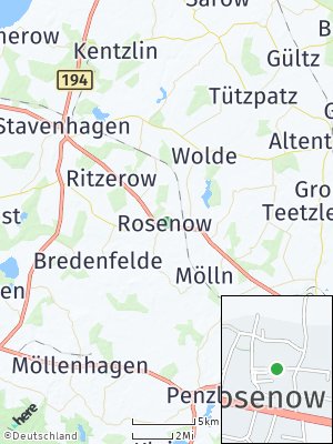 Here Map of Rosenow bei Altentreptow