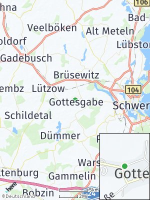Here Map of Gottesgabe bei Gadebusch