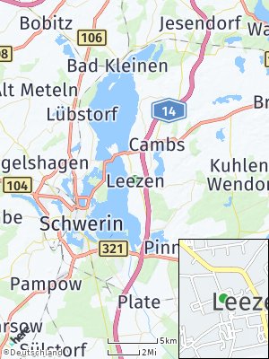 Here Map of Leezen bei Schwerin