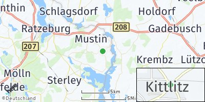 Google Map of Kittlitz bei Ratzeburg