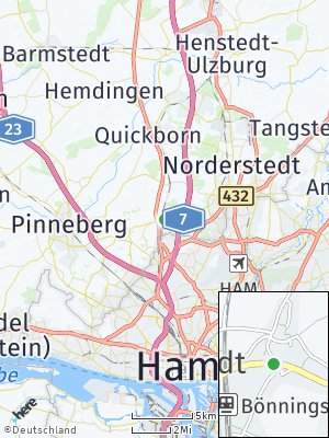 Here Map of Bönningstedt