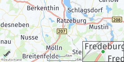 Google Map of Fredeburg bei Ratzeburg