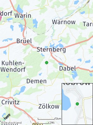 Here Map of Kobrow bei Sternberg