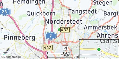 Google Map of Garstedt bei Hamburg