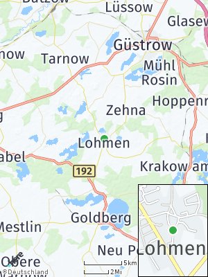 Here Map of Lohmen bei Güstrow