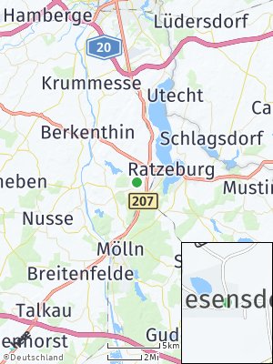 Here Map of Giesensdorf bei Ratzeburg