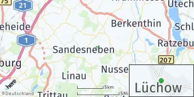 Google Map of Lüchow bei Sandesneben