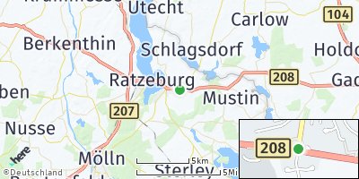 Google Map of Ziethen bei Ratzeburg