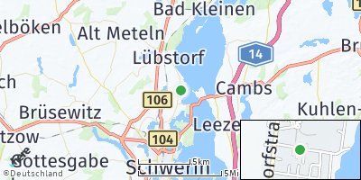 Google Map of Seehof bei Schwerin