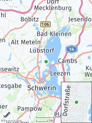Here Map of Seehof bei Schwerin