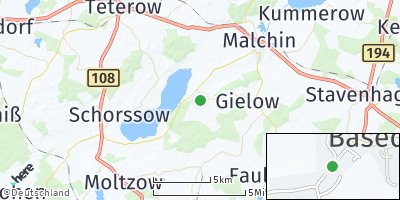 Google Map of Basedow bei Teterow