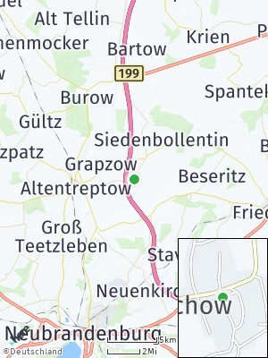 Here Map of Grischow bei Altentreptow