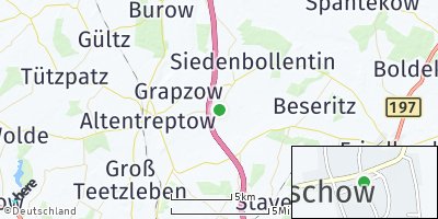 Google Map of Grischow bei Altentreptow