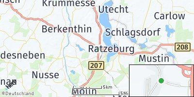 Google Map of Harmsdorf bei Ratzeburg