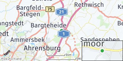 Google Map of Hammoor bei Ahrensburg