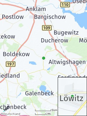 Here Map of Löwitz bei Anklam