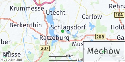 Google Map of Mechow bei Ratzeburg