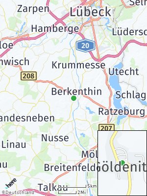 Here Map of Göldenitz bei Berkenthin