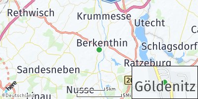 Google Map of Göldenitz bei Berkenthin