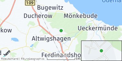 Google Map of Lübs bei Torgelow