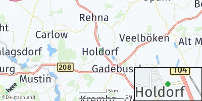 Google Map of Holdorf bei Gadebusch