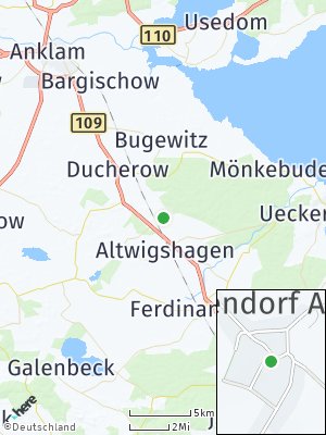 Here Map of Neuendorf A bei Torgelow