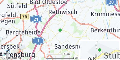 Google Map of Stubben bei Bad Oldesloe