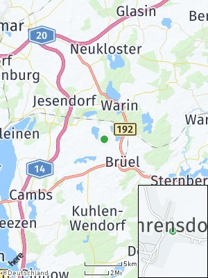Here Map of Zahrensdorf bei Sternberg