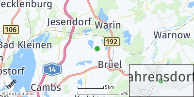 Google Map of Zahrensdorf bei Sternberg