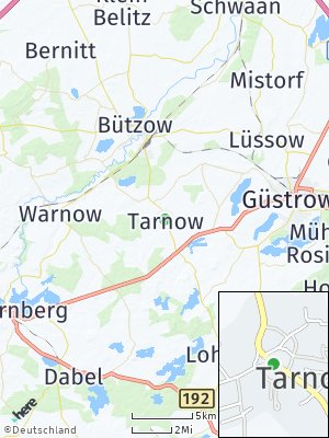 Here Map of Tarnow bei Bützow