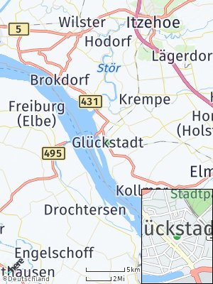 Here Map of Glückstadt