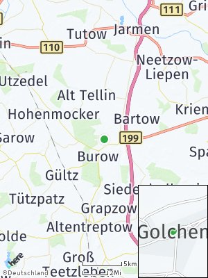 Here Map of Golchen bei Altentreptow