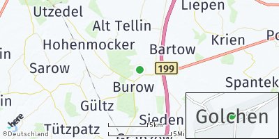 Google Map of Golchen bei Altentreptow