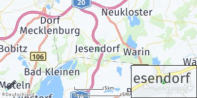 Google Map of Jesendorf bei Warin