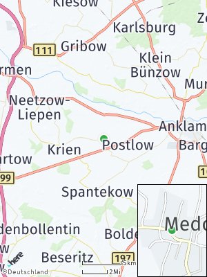 Here Map of Medow bei Anklam