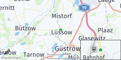 Google Map of Lüssow bei Güstrow