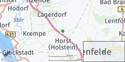Google Map of Hohenfelde bei Elmshorn